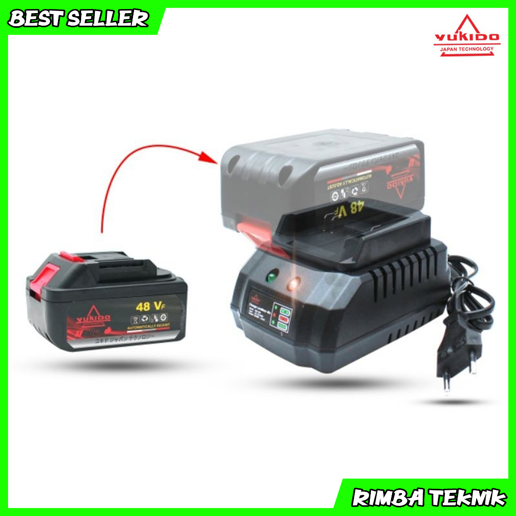 Yukido 48V Charger Baterai Cordless drill 148V/ Adaptor Cas Baterai 48V Docking