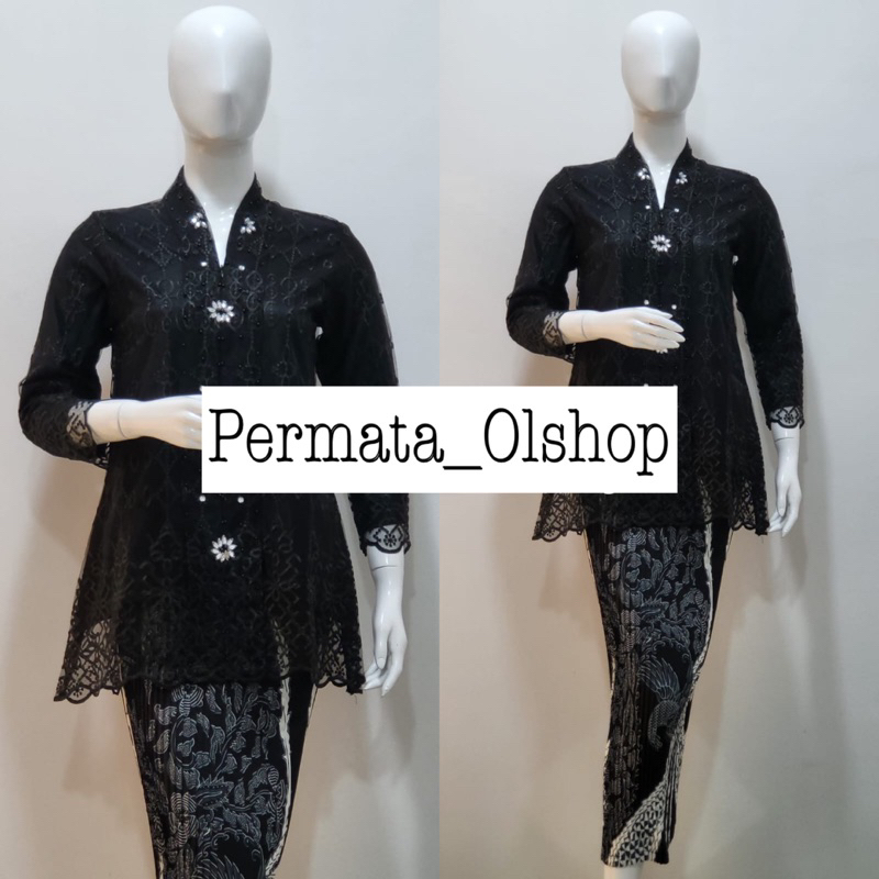 Permata Olshop / Setelan Kebaya Floy Payet / Kebaya Wisuda / Kebaya Busui Modern