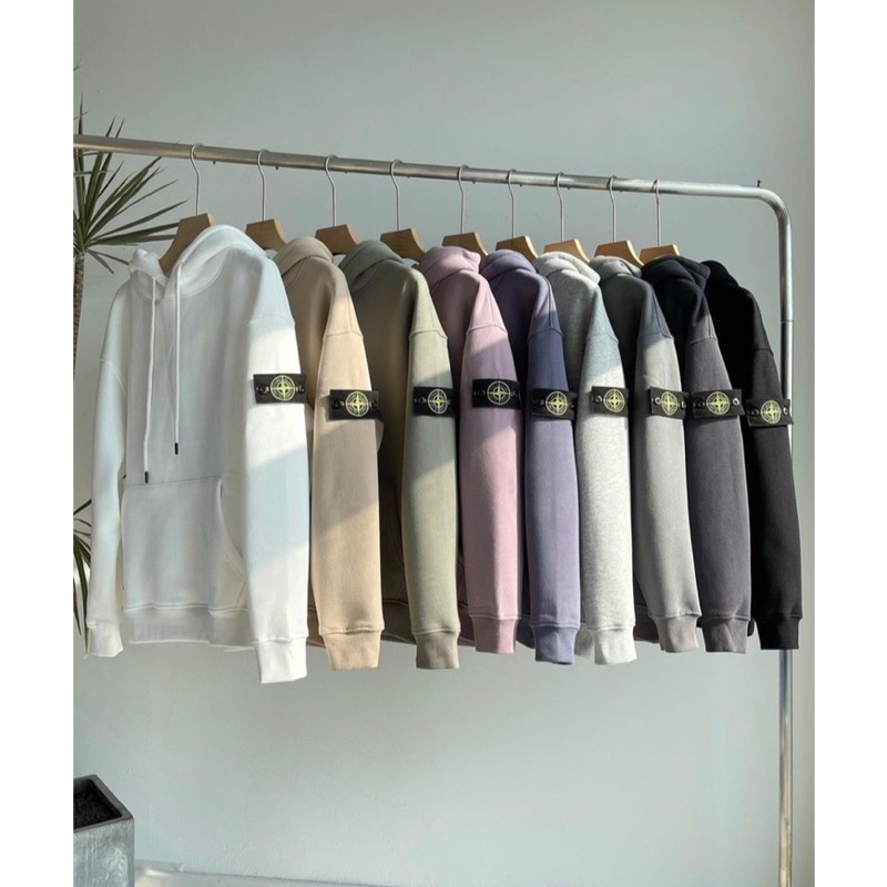 Sweater hoodie polos stone islands emblem patch bordir