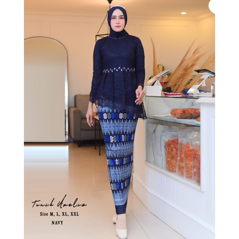 Setelan Kebaya Brukat Wisuda Amelia Nk / Kebaya Modern / Kebaya Wisuda / Kebaya Busui / Kebaya Pesta / Kebaya Kondangan