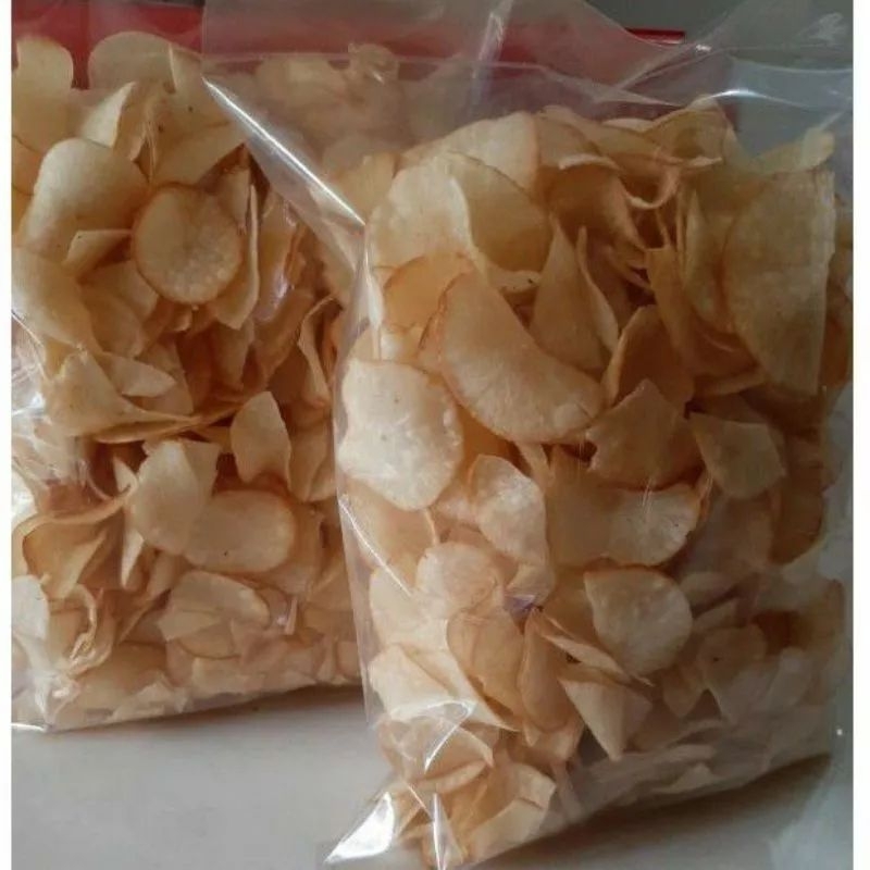 

KERIPIK SINGKONG GURIH ASIN 190GRAM/SNACK KILOAN