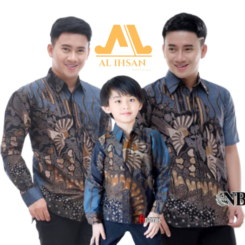 Terbaru Couple Batik Ayah dan Anak Laki laki || Kemeja Batik Pria Dewasa dan Anak Laki laki Modern Terbaru