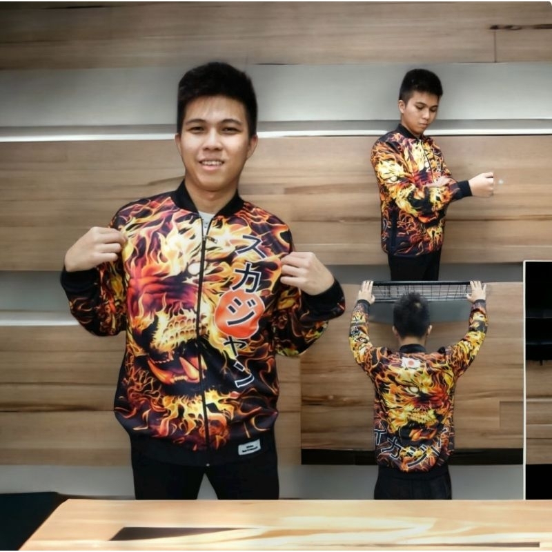 Jaket Sukajan Tiger Printing