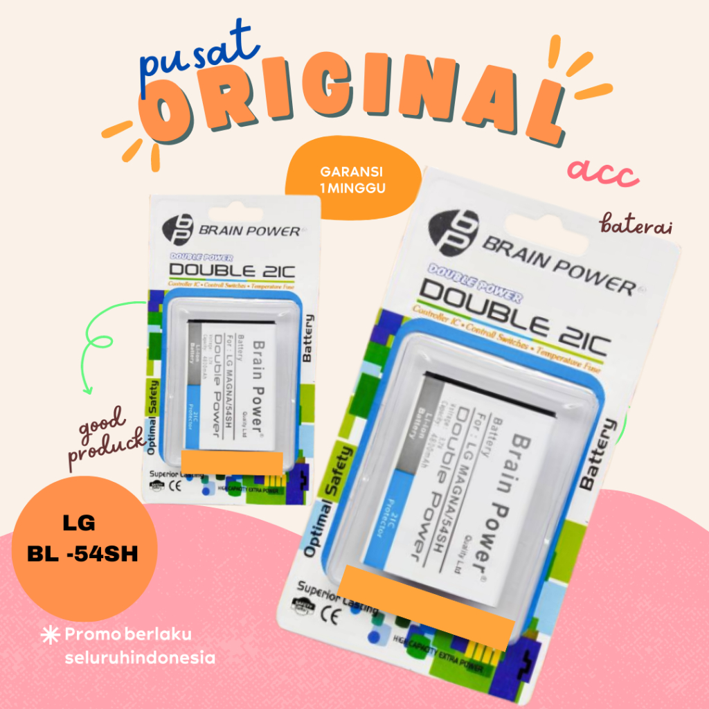 BATRE BATERI BATRE / BRAIN POWER / LG BL -54SH / LG G3 BEAT / D724 / D335 / L80 / L90 / BATRE BATREI
