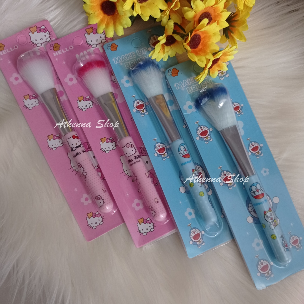 Kuas Blush On/ Kuas Glitter Doraemon - Hello Kitty