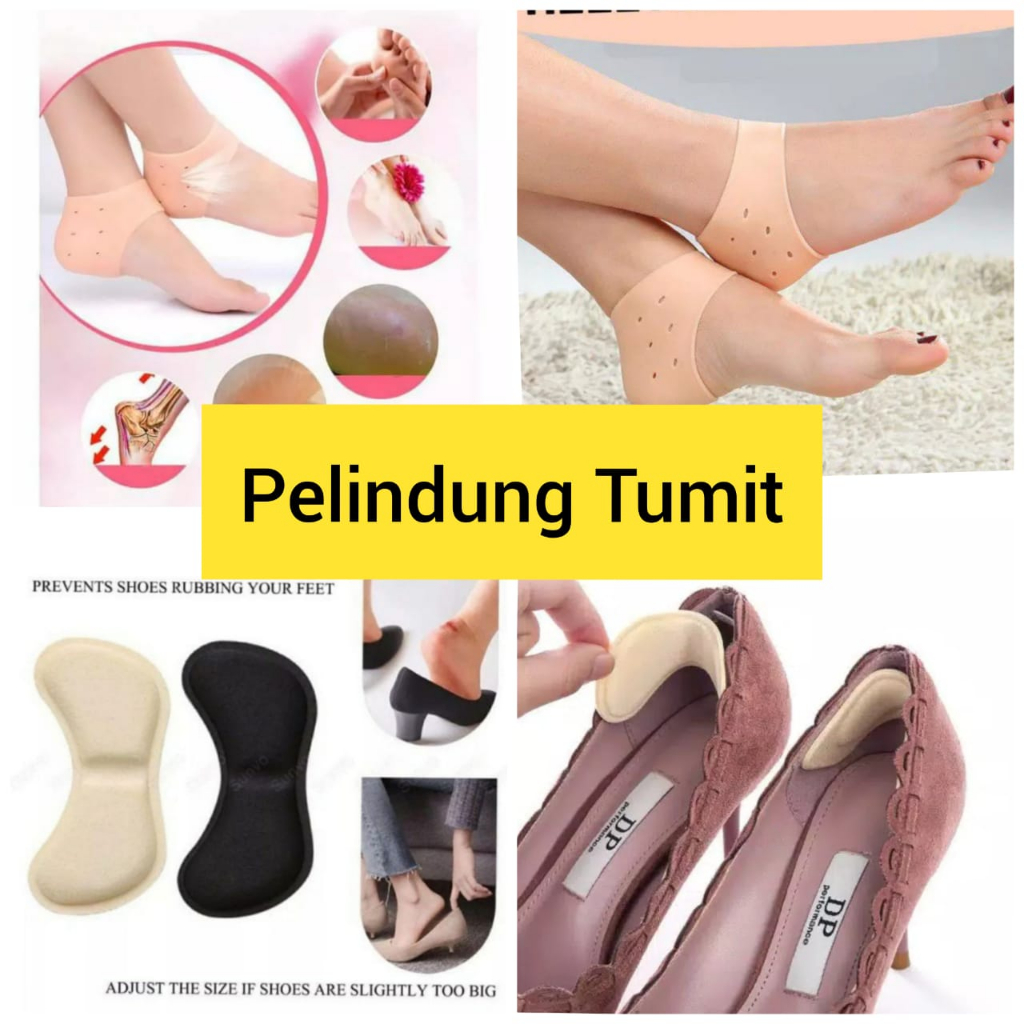 READY BANDUNG Kaos Kaki Silikon Pelindung Tumit , Pelindung Tumit Silikon DAN Pelindung Tumit Busa Heel Anti Crack