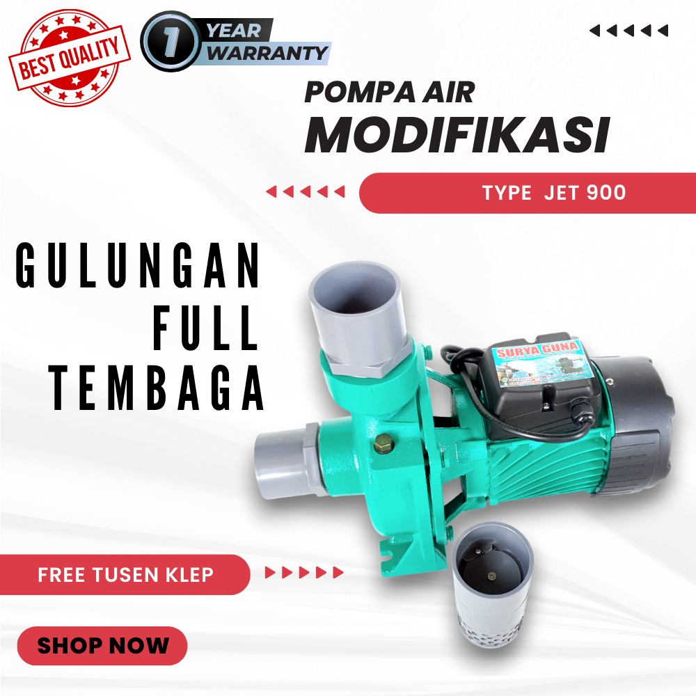 mesin pompa air type jet 900 semburan kencang full 2 dim hemat listrik kualitas bagus untuk kolam ik