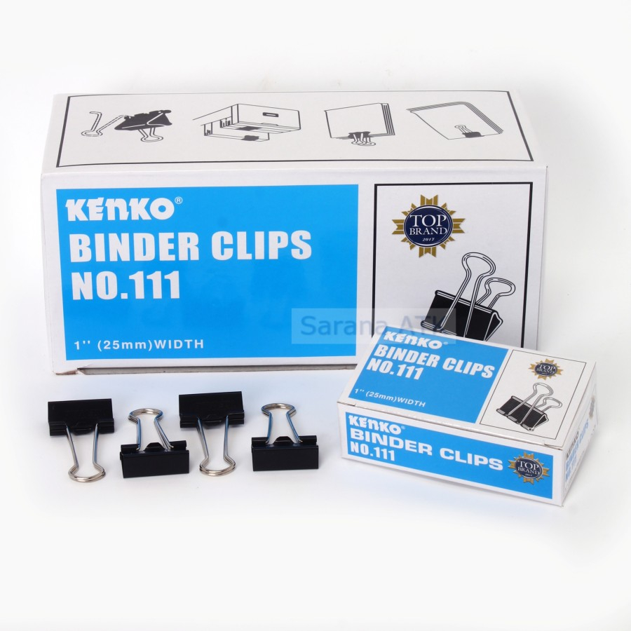 

KENKO Binder Clip No.111 / Kilp Kertas [ Pack ]