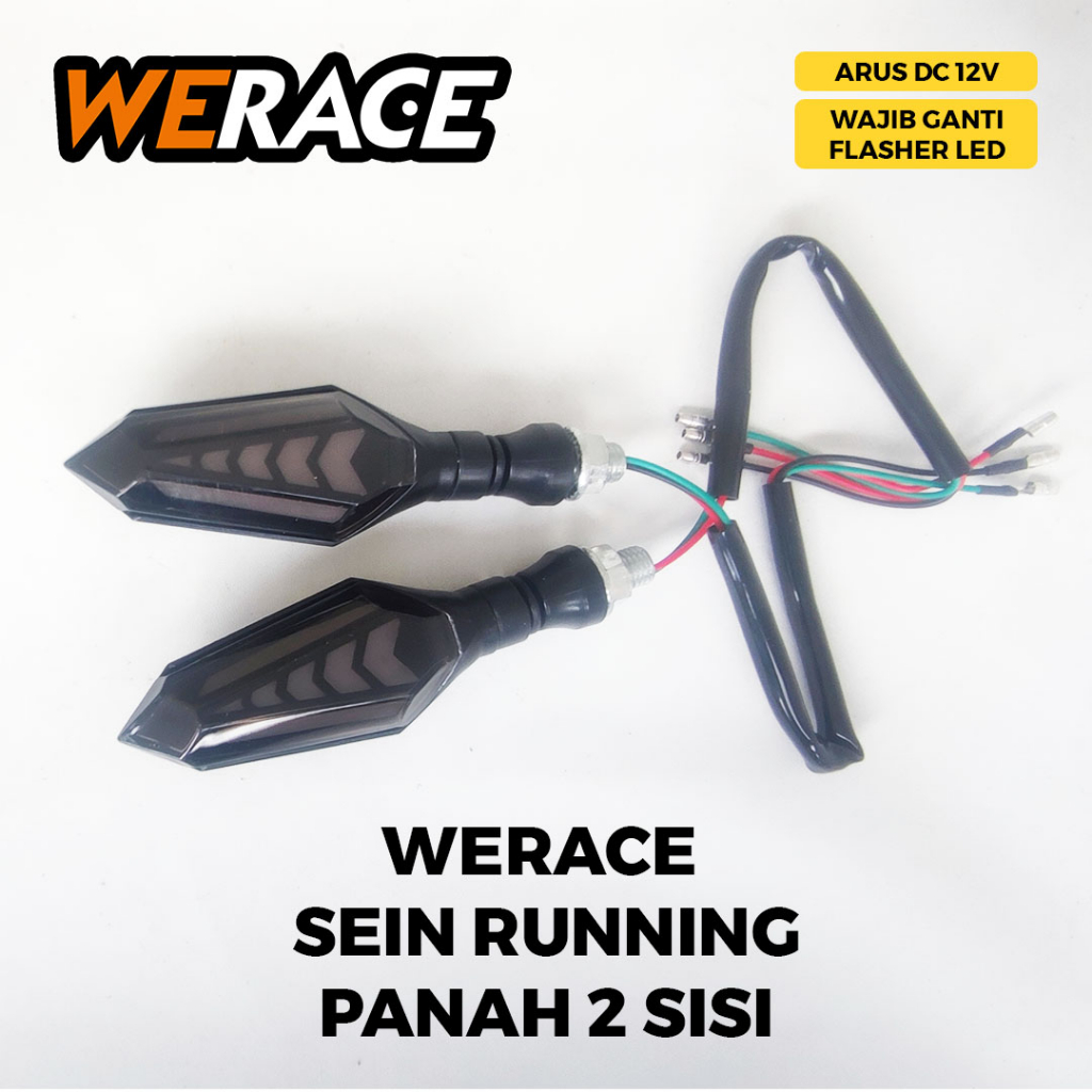 [WERACE] LED SEN / SEIN RUNNING / RUNING LIGHT / SEN RUNNING PANAH 2 SISI / SEN RUNNING LANCIP LUBANG BARRACUDA (HARGA SEPASANG)