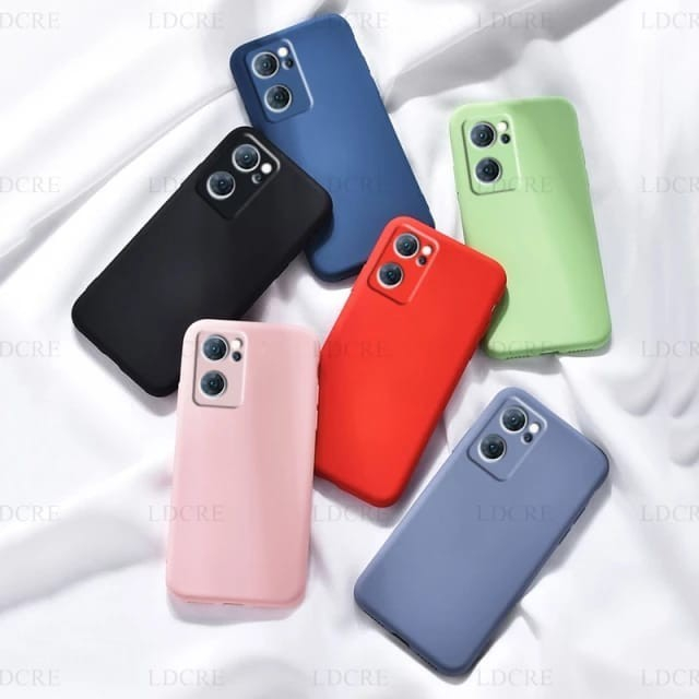 Premium Case Silicone Microfaber For Oppo A96 Softcase