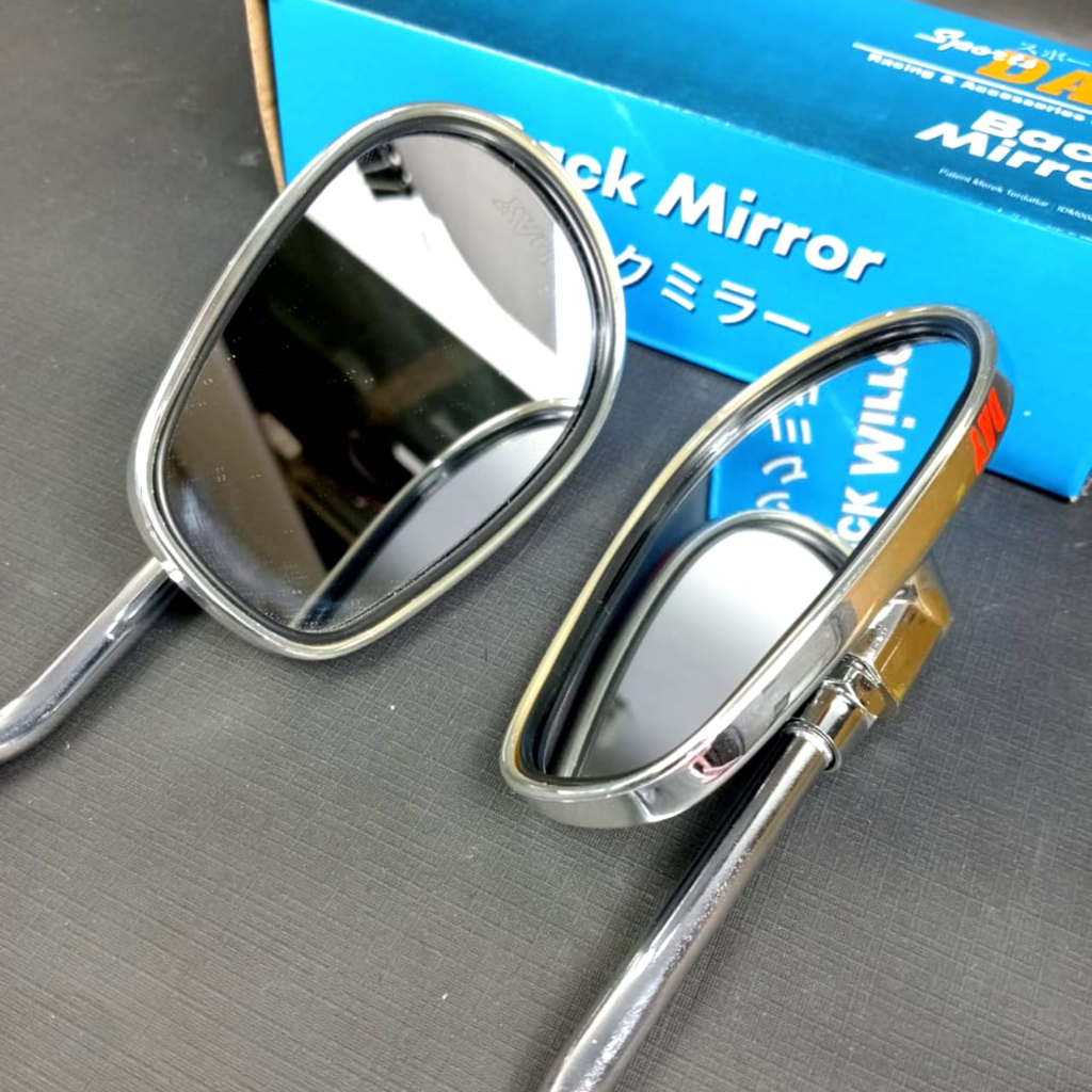 Spion Retro Oval Classic Crhome Kaca Putih Honda Spion Klasik CB 100 125 C70 Grand GL Tiger Scoopy Fazzio