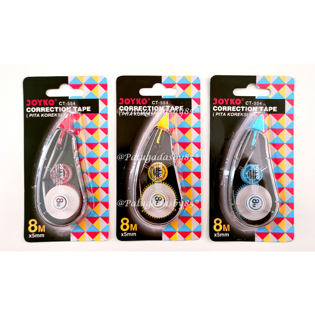 

(1 Biji) Correction Tape Joyko CT-554 8 M x 5 mm / Correction Tape Pita Koreksi Joyko CT-554 / CT554 / CT 554