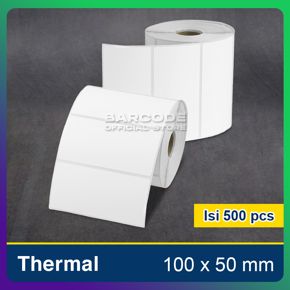 

Label Thermal 100 x 50 mm Kertas Stiker Printer Barcode 100x50mm isi 500 Pcs