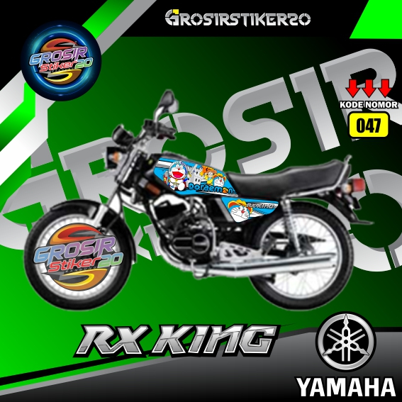 STRIPING VARIASI YAMAH RX KING MOTIF DORAEMON / STIKER MOTOR / STIKER VARIASI