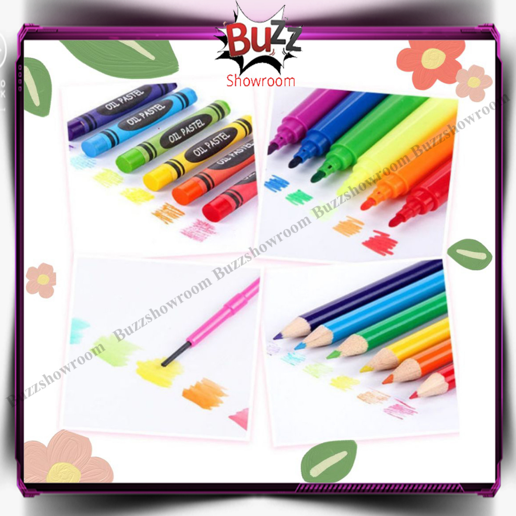 Crayon Colouring Set ( Isi 86 Items ) Full Set / Pensil Warna / Stationary Krayon