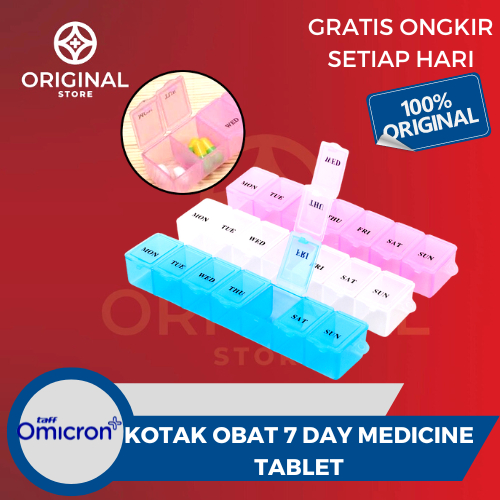 KOTAK OBAT TEMPAT OBAT 7 DAY MEDICINE TABLET STRONGE TEMPAT PERHIASAAN MS01 - TaffOmicron