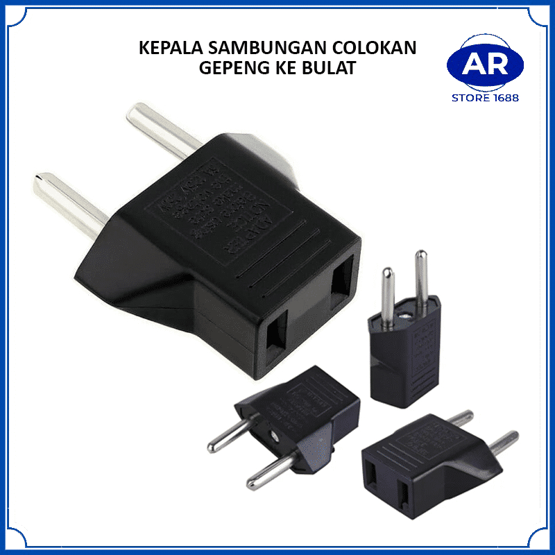 AR COVER STEKER ADAPTOR SAMBUNGAN COLOKAN LISTRIK GEPENG KE BULAT