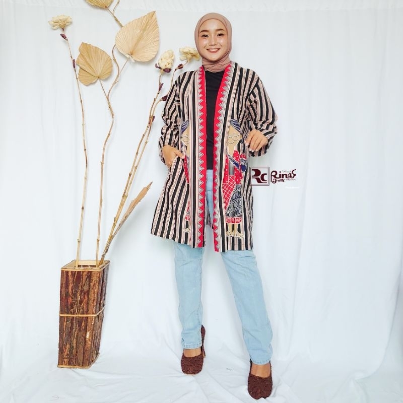 Outer Blazer Batik Bu Tejo Alusan Premium