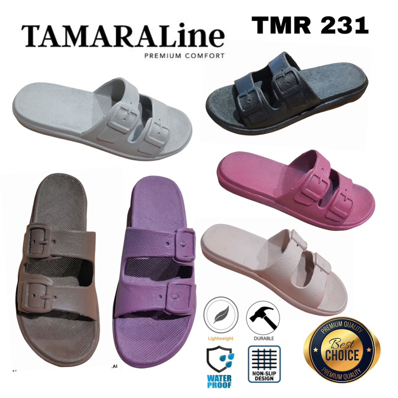 Sandal Karet Selop Flat Wanita Dewasa Remaja Casual Anti Licin Lentur Empuk Santai Rumah Kamar Mandi TAMARALINE 231