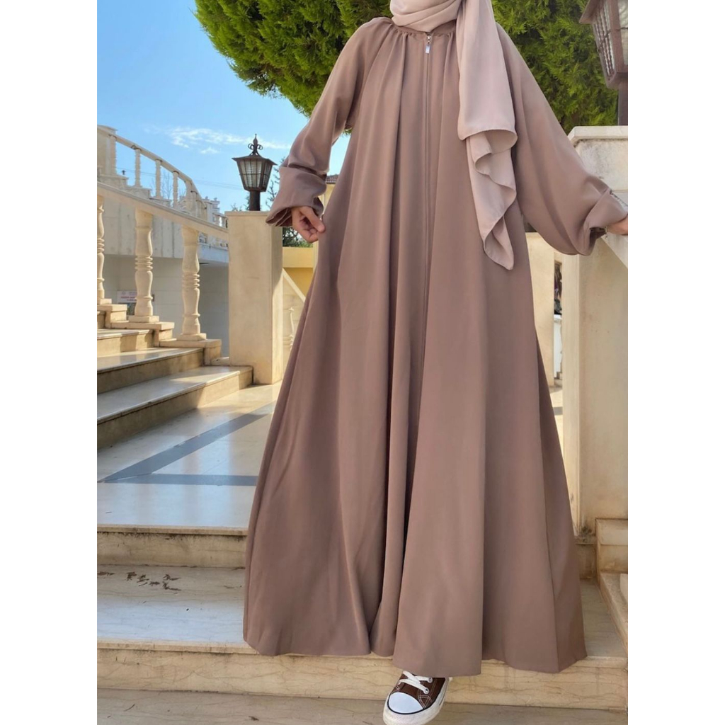 Maura Dress Crinkle airflow gamis simpel tali pinggang