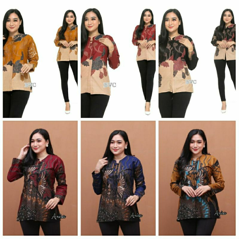 BAJU BATIK WANITA MODERN MONALISA GENES M,L,XL asli PEKALONGAN