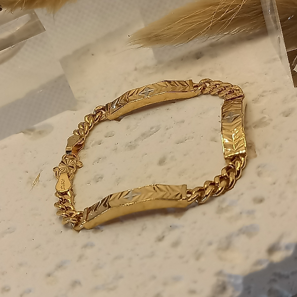 gelang emas 8k gelang anak rantai plat