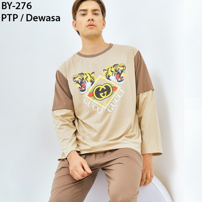 BAJU TIDUR PIYAMA KAOS LAKI-LAKI PRIA DEWASA GS