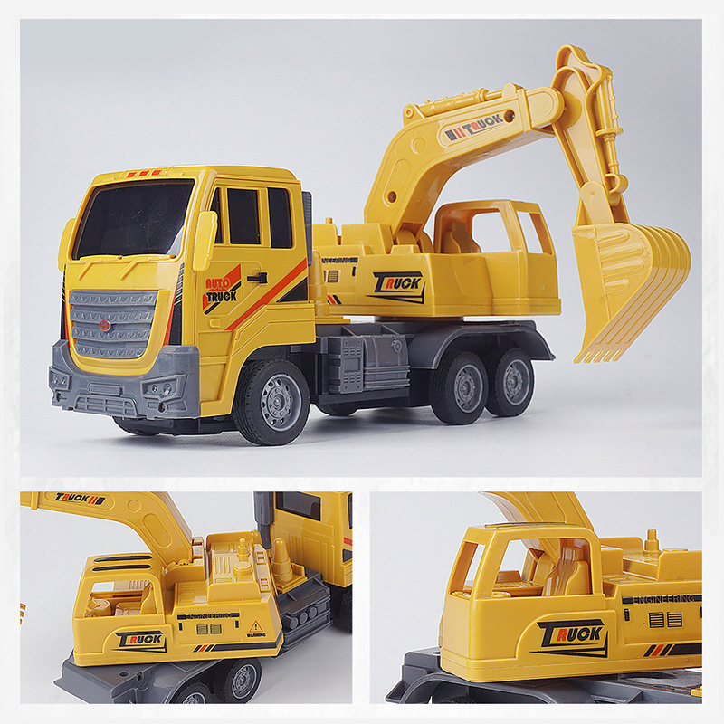 Mainan Anak Mobil Remote Control Excavator Baterai RC Truck Konstruksi Eskavator