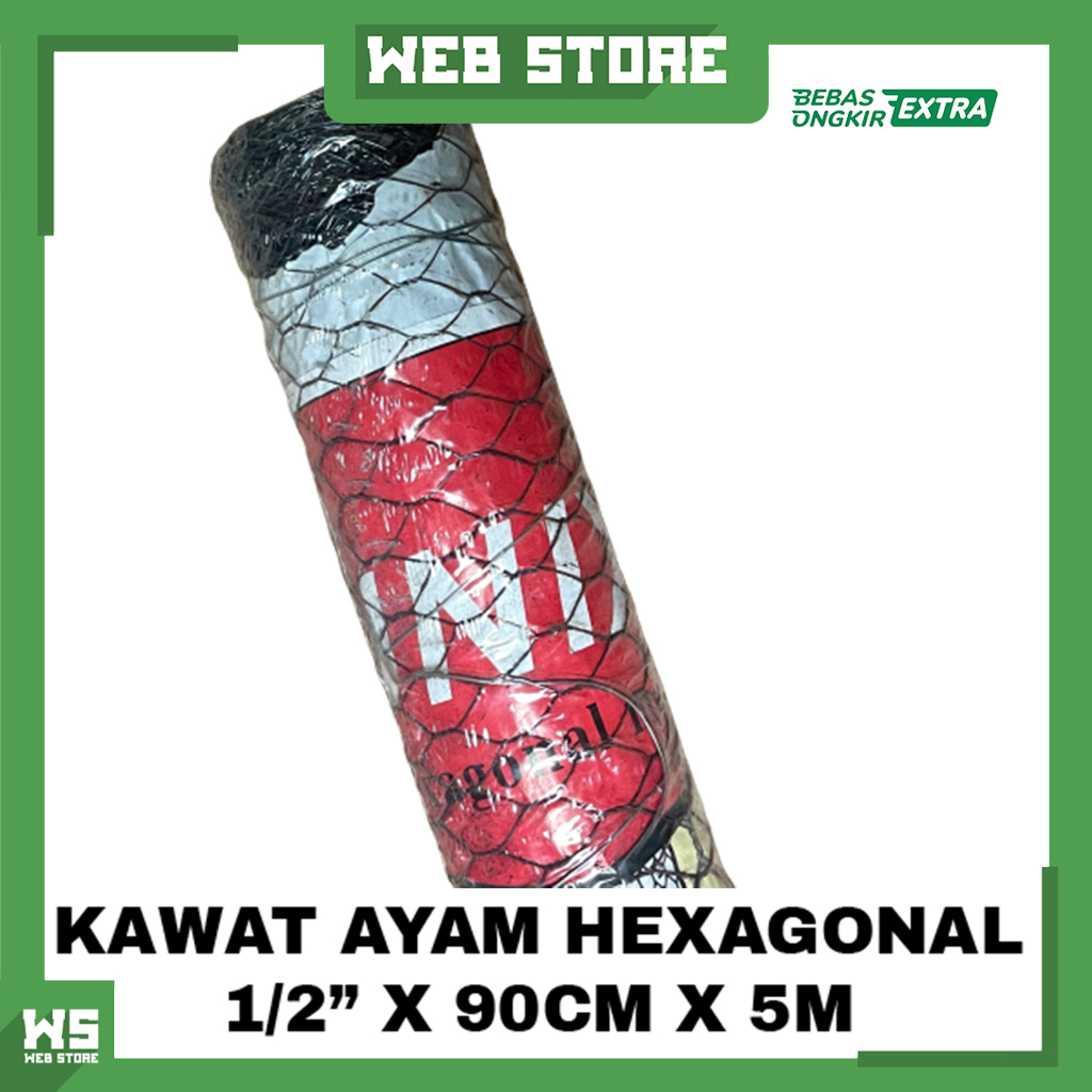 Kawat Ayam Kawat Ram Hexagonal Wiremesh Kawat Bunga 1/2" x 0.9m x 5m