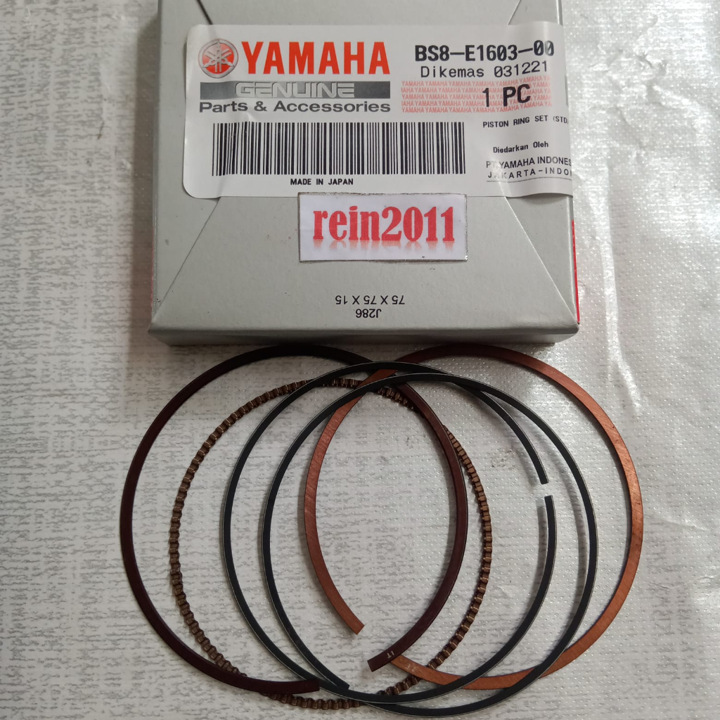 RING PISTON SEHER R25 R-25 MT25 OS STD ASLI ORI YAMAHA BS8 E1603 00