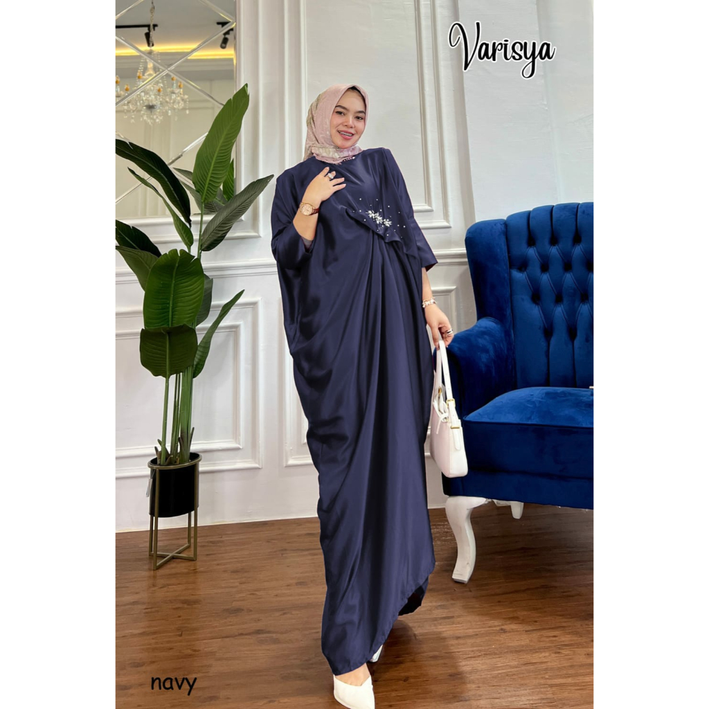 KAFTAN MUSLIMAH VARISYA PAYET MUTIARA CANTIK