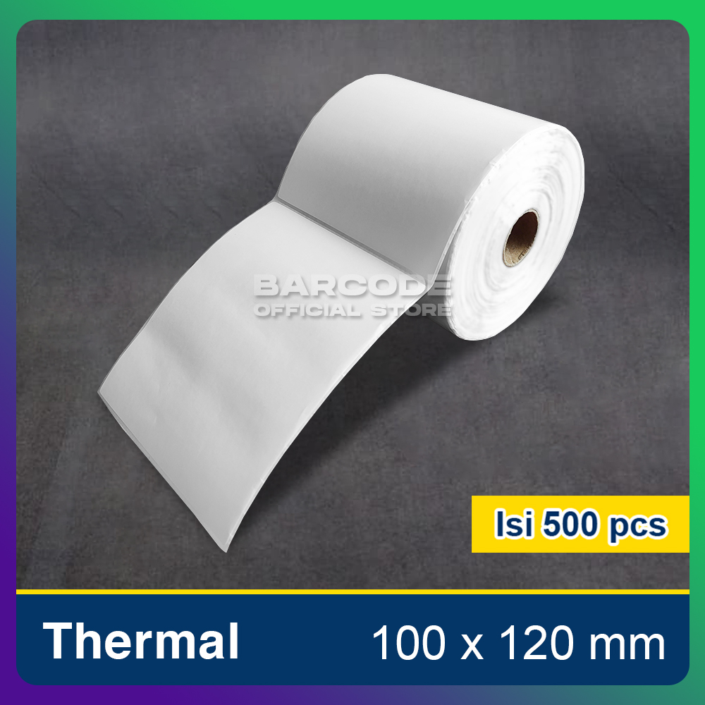 

Kertas Stiker Label Printer Barcode 100x120 mm Thermal isi 500 pcs