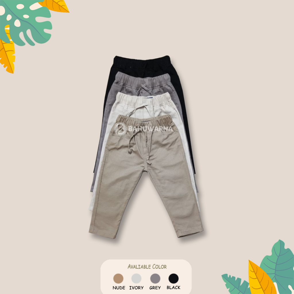 celana panjang anak laki laki perempuan 2 - 6 tahun bahan katun stretch