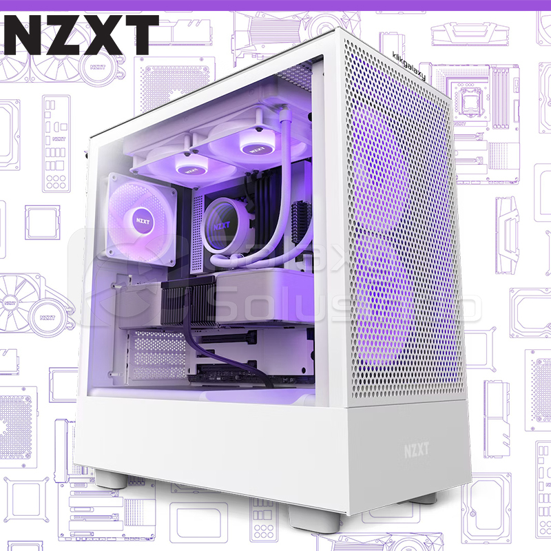 NZXT H5 FLOW RGB Tempered Glass ATX Gaming Case