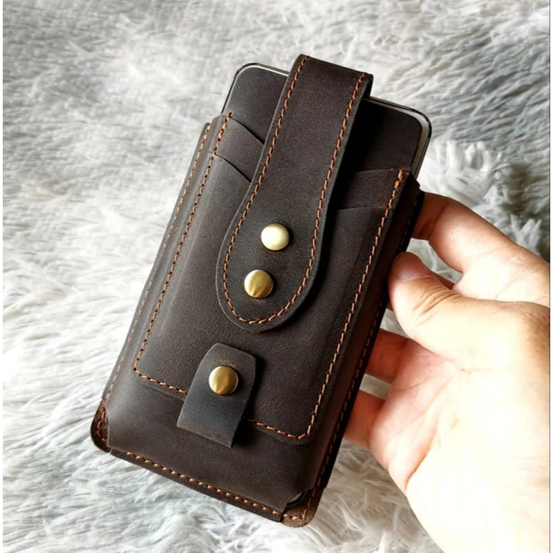 Dompet HP Pinggang Kulit Asli Sapi - Tempat HP Kulit - Tas HP Pinggang