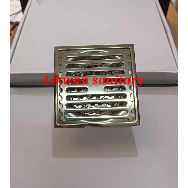 Smart floor drain stainless kotak / saringan got stainless garis" / floor drain kamar mandi