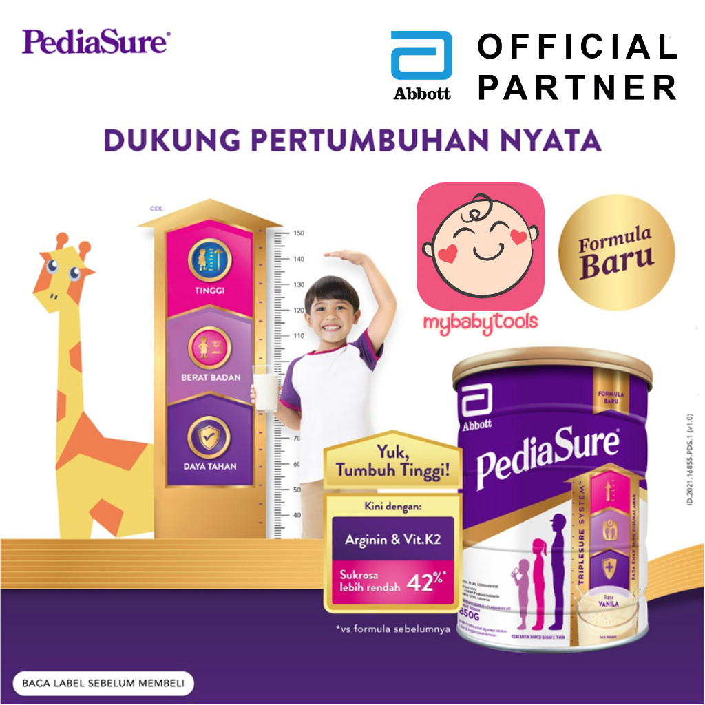 PEDIASURE CLASSIC MILKY VANILA MADU COKELAT 400gr SUSU FORMULA PERTUMBUHAN ANAK