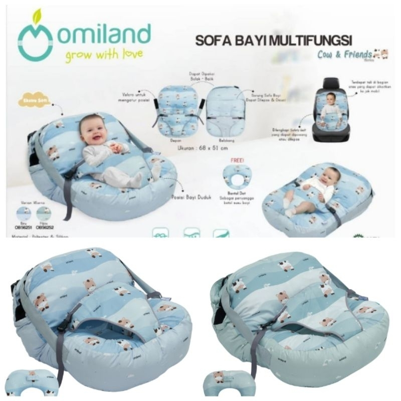 *LAILAIORIRE* Sofa Bayi Omiland Multi Fungsi Multifungsi + Free Bantal Dot || Omiland Sofa Bayi - Tempat Duduk Bayi Empuk