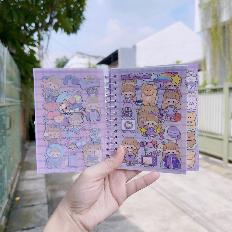 [BISA COD] Buku Stiker Mini Ready 4Warna Binder Notebook Model Terbaru