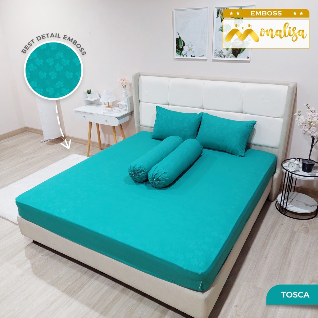 Seprai Polos 160x200 cm Monalisa Sprei Monalisa Polos Emboss Queen 160 x 200 cm - Tosca Sprei Polos 
