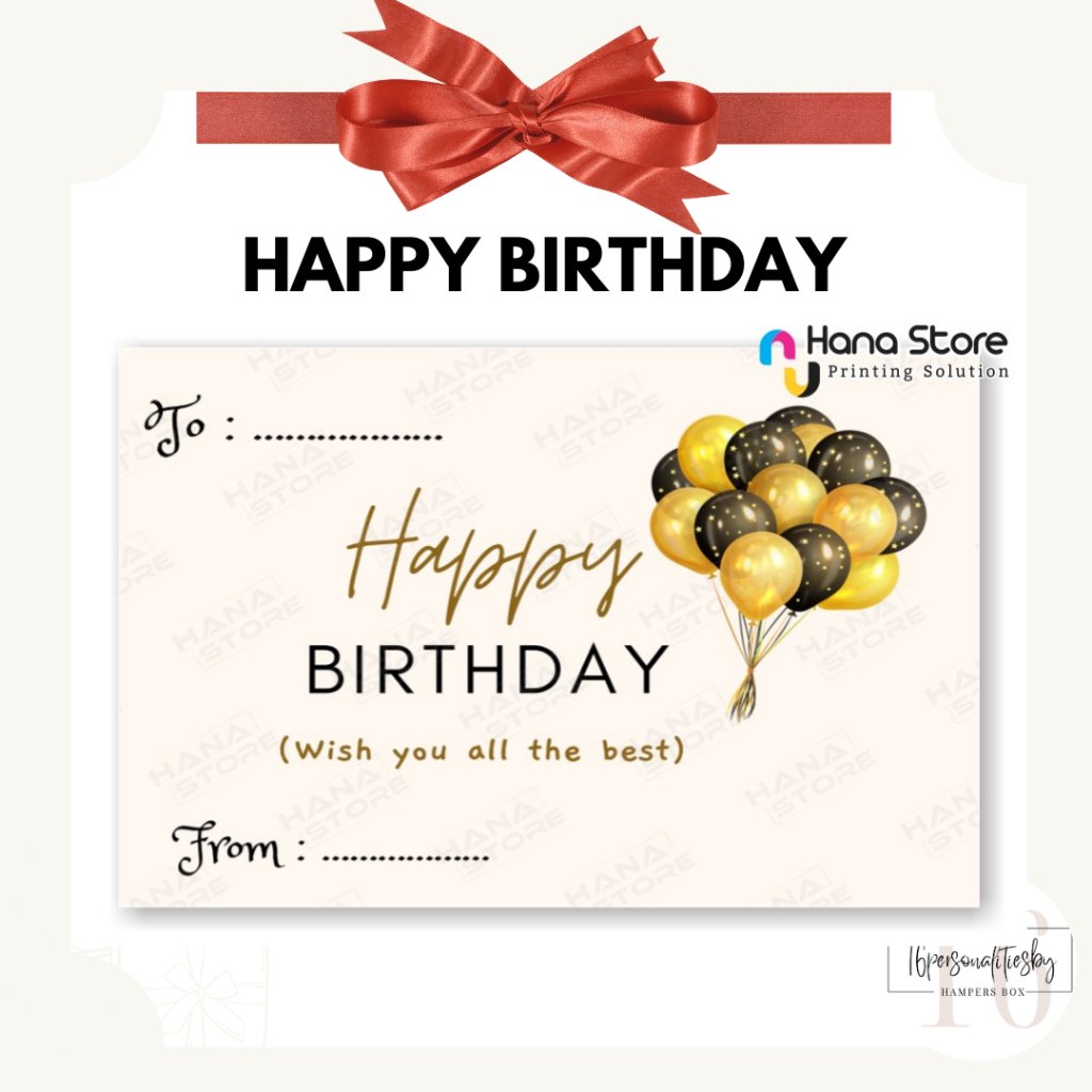 GREETING CARD HAPPY BIRTHDAY - GIFT CARD - KARTU UCAPAN ULANG TAHUN - AESTHETIC