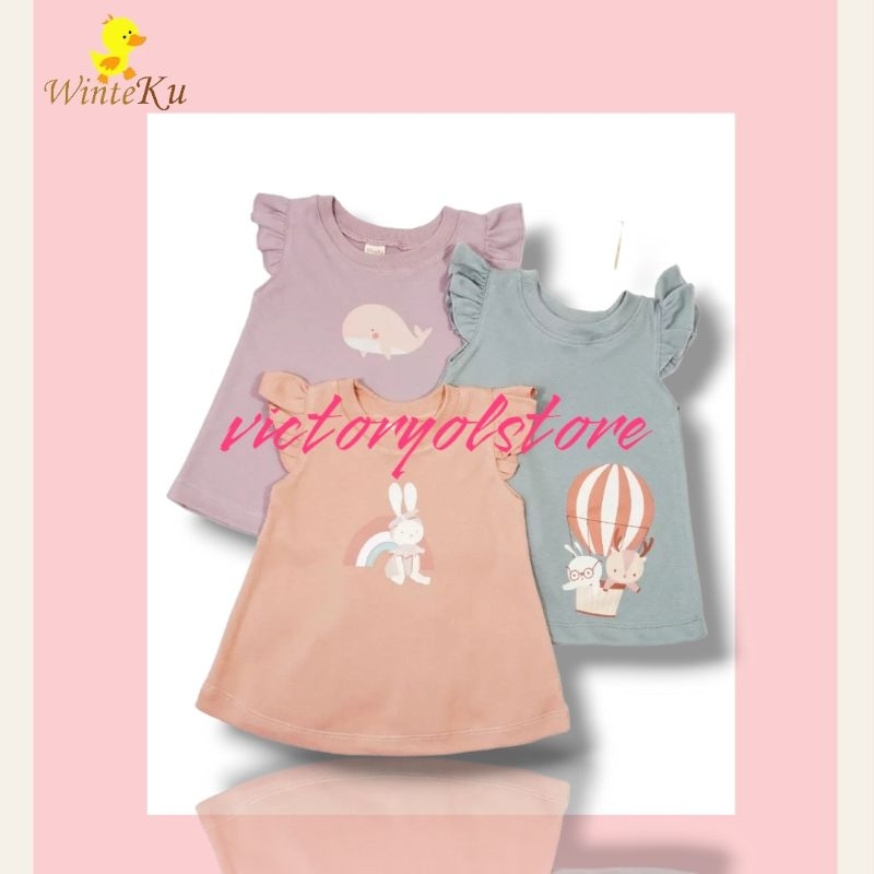 Winteku Simple Casual Ruffle Dress Anak Perempuan/ dress winteku/ dress bayi / dress bayi winteku SNI