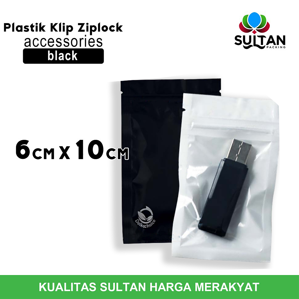 

PLASTIK KLIP ZIPLOCK BAG 6x10cm BLACK PEARL KEMASAN AKSESORIES DELKOCHOICE TERMURAH PREMIUM