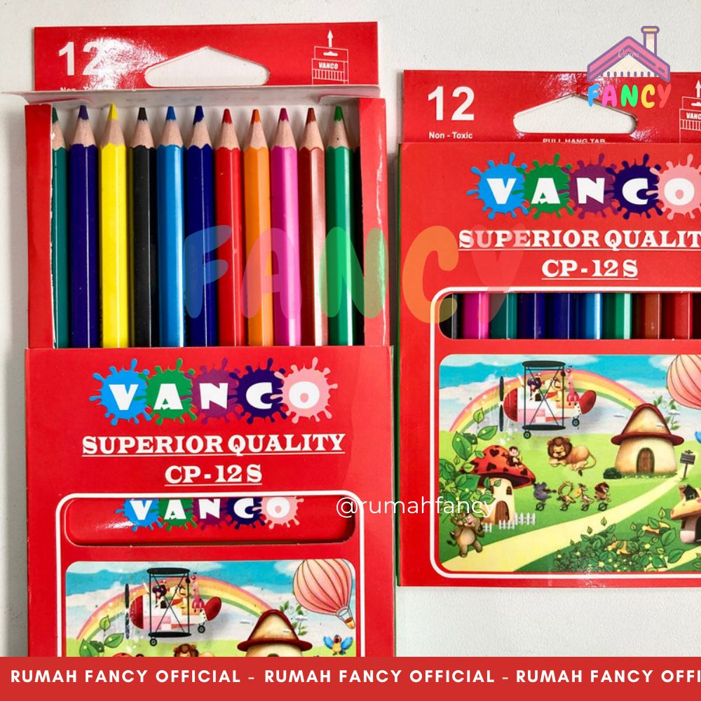 

Pensil Warna Anak Vanco / Pensil Warna Kayu VANCO 12 Warna Pendek