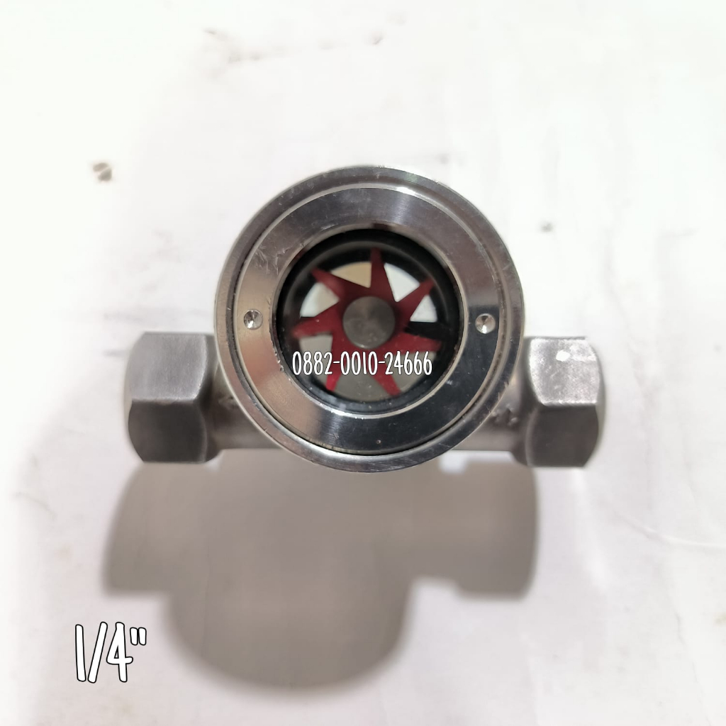 SIGHT GLASS FLOW INDICATOR SS304 1/4"