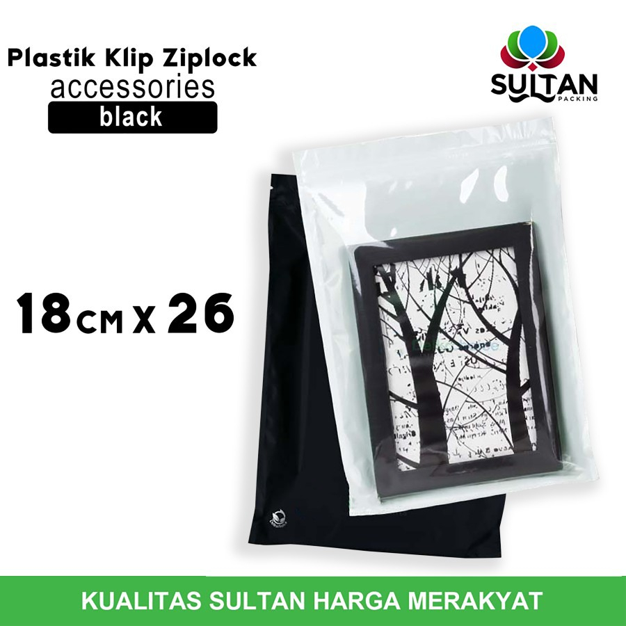 

PLASTIK KLIP ZIPLOCK BAG 18x26cm BLACK PEARL KEMASAN AKSESORIES DELKOCHOICE TERMURAH SATUAN