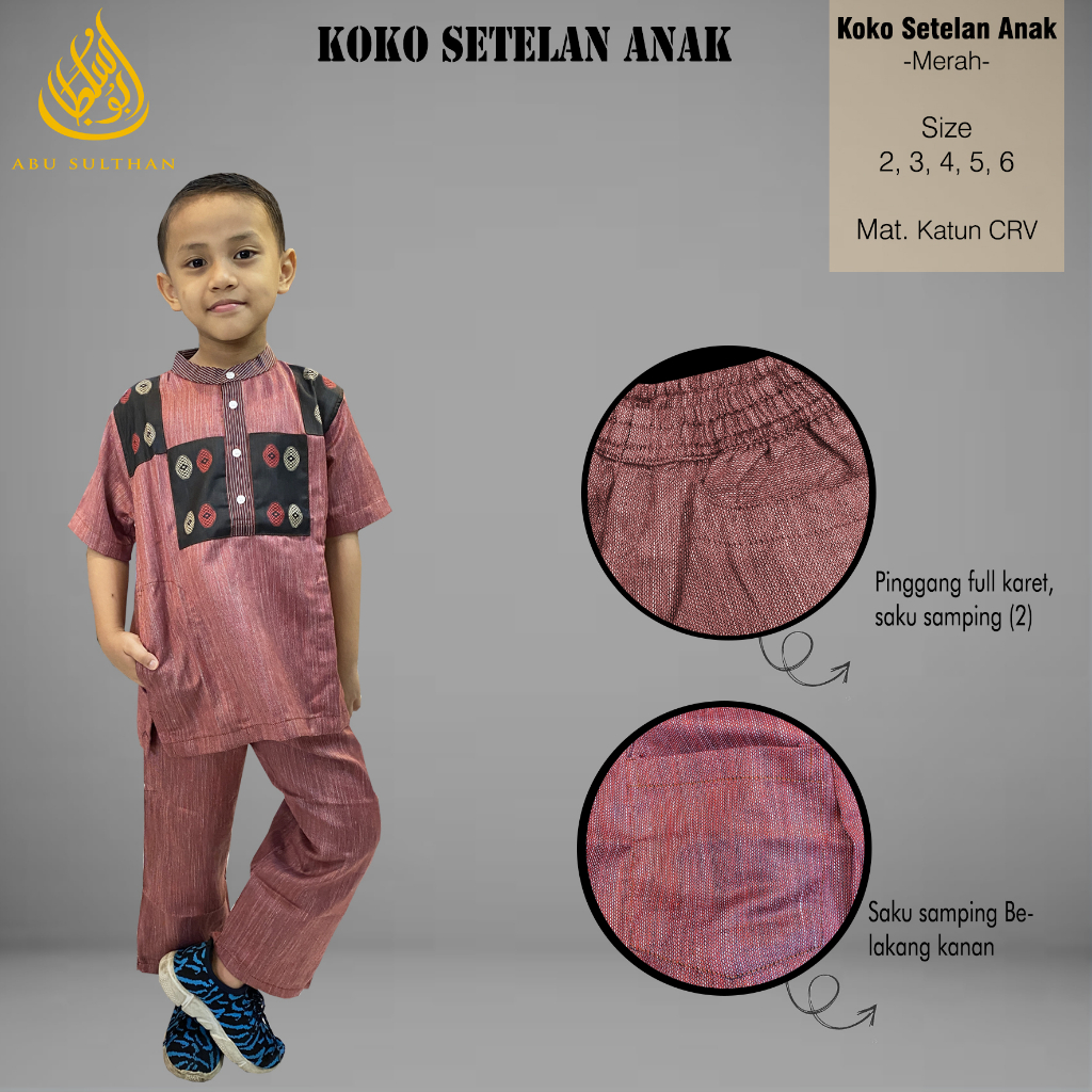 Baju Koko Muslim Set Setelan Anak Laki Laki Muslimadani Kids Perlengkapan Sholat Anak Pria