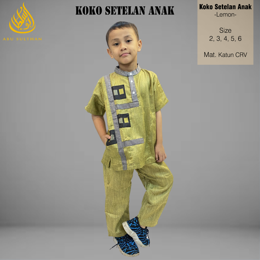 Baju Koko Muslim Set Setelan Anak Laki Laki Muslimadani Kids Perlengkapan Sholat Anak Pria