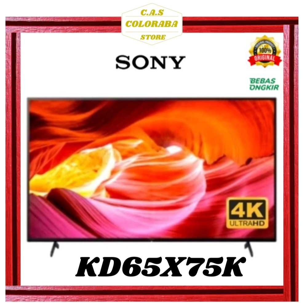 TV SONY KD-65X75K SMART ANDROID TV 65 INCH LED 4K UHD KD65X75K 65X75K