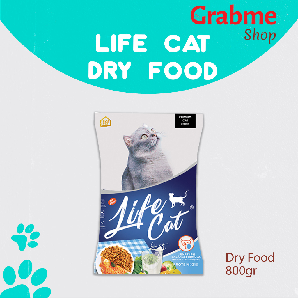 Makanan Kucing kering Premium LIFE CAT DRY 800gr - 1kg